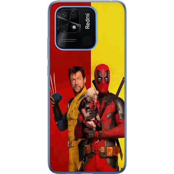 Xiaomi Redmi 10C Läpinäkyvä kuori Deadpool & Wolverine