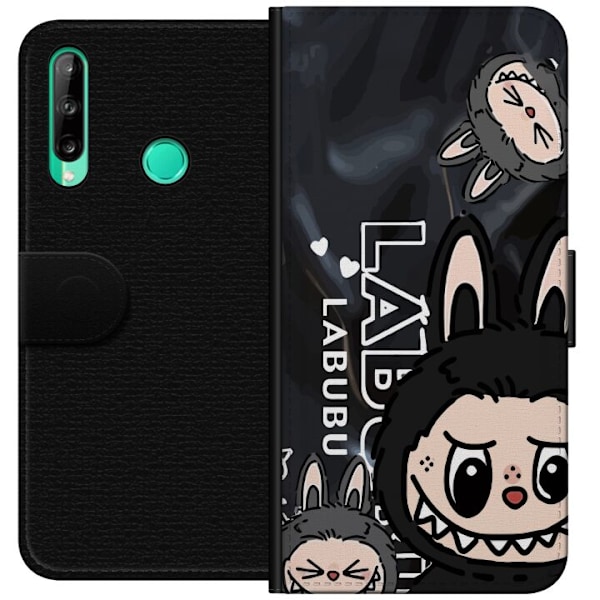 Huawei P40 lite E Tegnebogsetui <nl>Labubu Black Energy - Sort mønster i gade stil