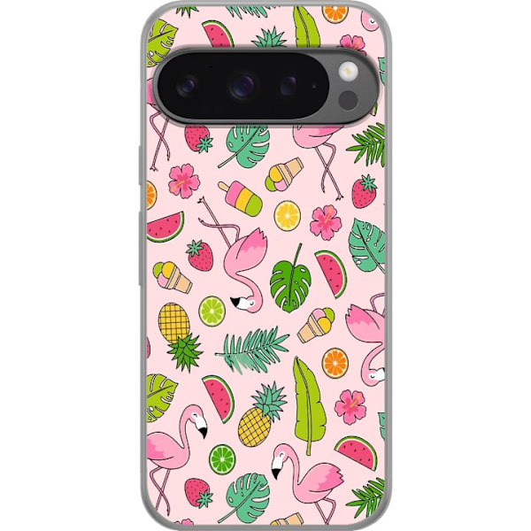 Google Pixel 9 Pro XL Gennemsigtig cover Flamingo