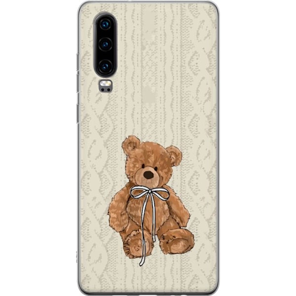 Huawei P30 Gennemsigtig cover Lille Teddy – klassisk teddy i enkel design
