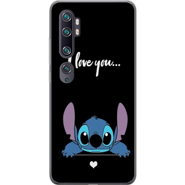 Xiaomi Mi Note 10 Genomskinligt Skal Stitch I Love You