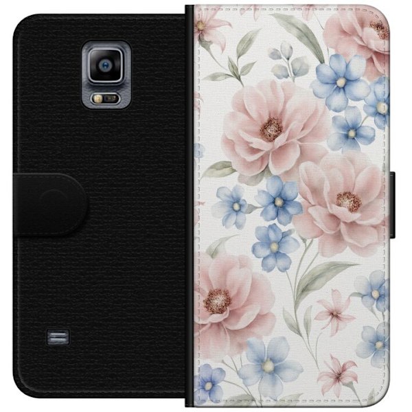 Samsung Galaxy Note 4 Lompakkokotelo Romanttiset kukat