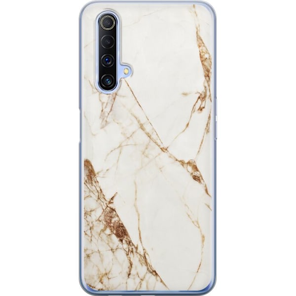 Realme X50 5G Genomskinligt Skal Vit marmor
