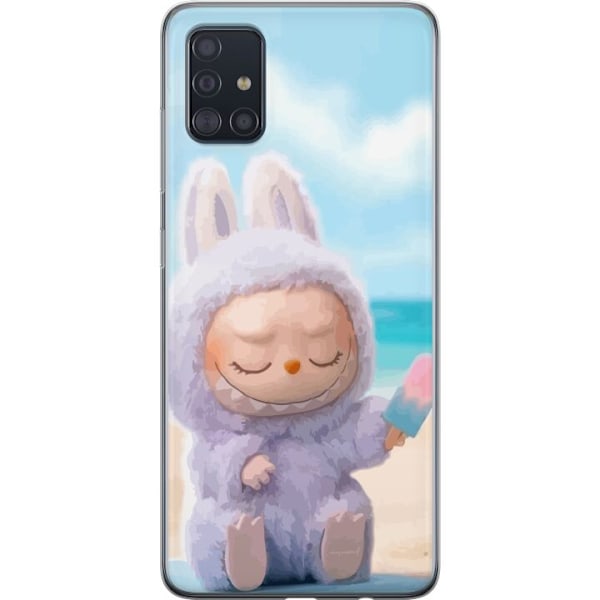 Samsung Galaxy A51 Läpinäkyvä kuori Labubu Vaaleanpunainen Tunnelma