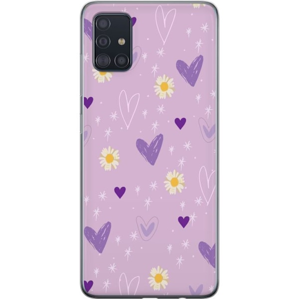 Samsung Galaxy A51 Gennemsigtig cover Blomster