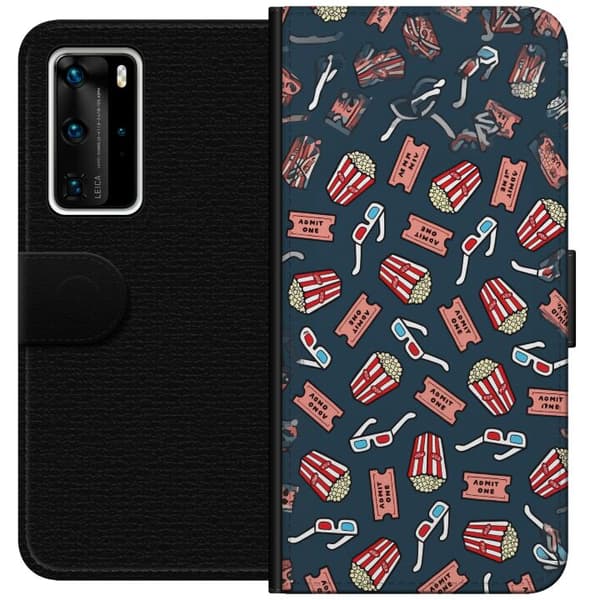 Kompatibel Tegnebogsetui til Huawei P40 Pro Biokväll blå