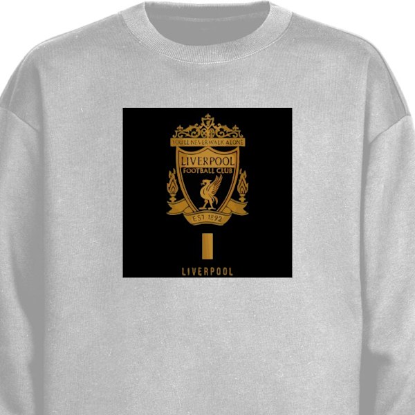 Sweatshirt för Vuxen | Klassisk Collegetröja Liverpool grå M