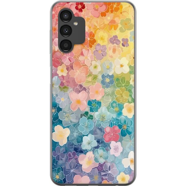 Samsung Galaxy A04s Genomskinligt Skal Småblomster