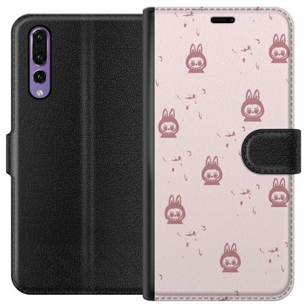 Huawei P20 Pro Tegnebogsetui Labubu Neon Pop - Neonfarvet pop art monster