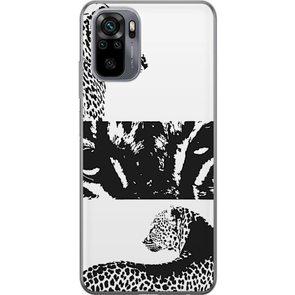 Xiaomi Redmi Note 10 Läpinäkyvä kuori Leopard Faces