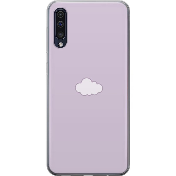 Samsung Galaxy A50 Gennemsigtig cover Lilla Sky - minimalistisk sky på lilla baggrund