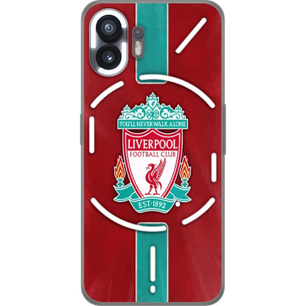 Nothing Phone (2) Läpinäkyvä kuori Liverpool FC - Klassinen jalkapallourheilu Punaisena