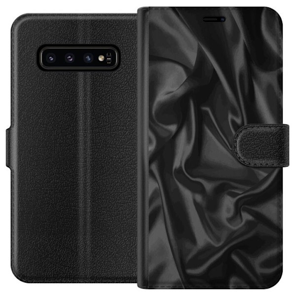 Kompatibel Tegnebogsetui til Samsung Galaxy S10 Silke Sort