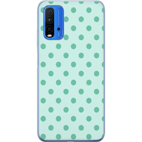 Kompatibelt Mobildeksel til Xiaomi Redmi 9T Turkise mintprikker turkis