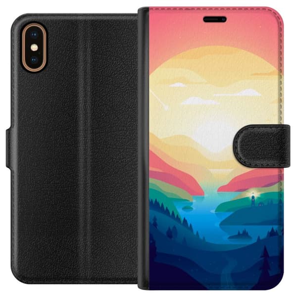 Kompatibelt Plånboksfodral till Apple iPhone X Candy Horizon flerfärgad