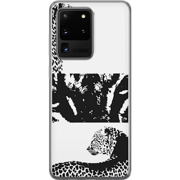Samsung Galaxy S20 Ultra Läpinäkyvä kuori Leopard Faces