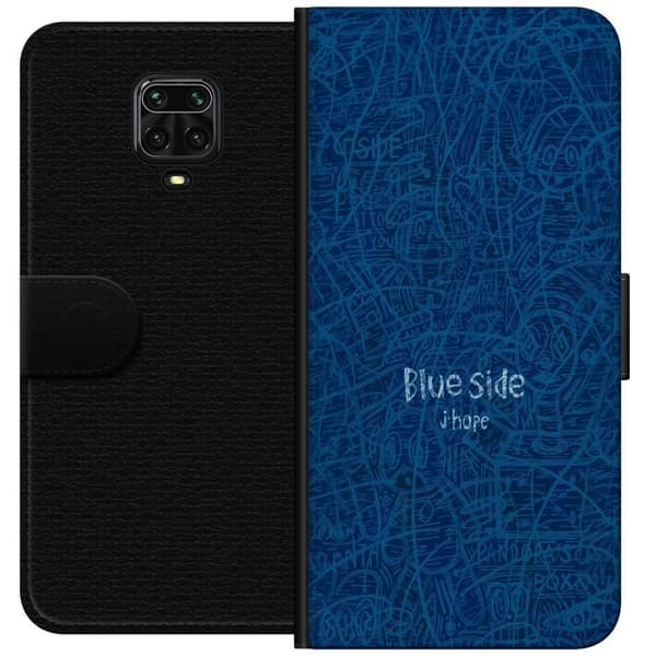 Kompatibelt Plånboksfodral till Xiaomi Redmi Note 9S Blue Side klotter blå