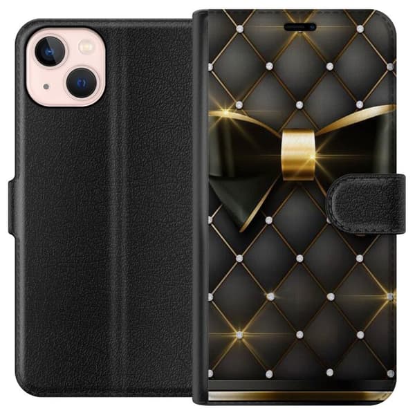 Kompatibelt Plånboksfodral till Apple iPhone 13 mini Gyllene rosett