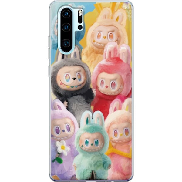 Huawei P30 Pro Genomskinligt Skal Labubu Sketch Style – Handritat monster i tusch