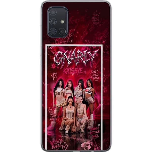 Kompatibelt Mobildeksel til Samsung Galaxy A71 KATSEYE rosa grafik rosa