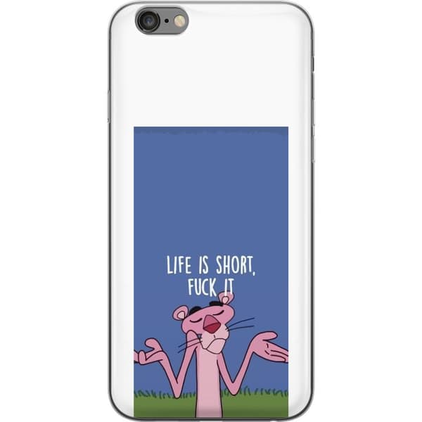 Kompatibelt Mobilskal till Apple iPhone 6s Plus Life Is Short citat blå
