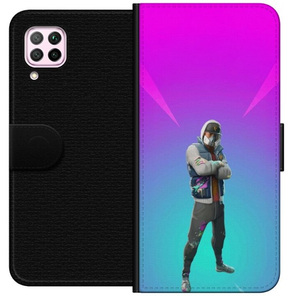 Huawei P40 lite Lompakkokotelo musta ritari fortnite