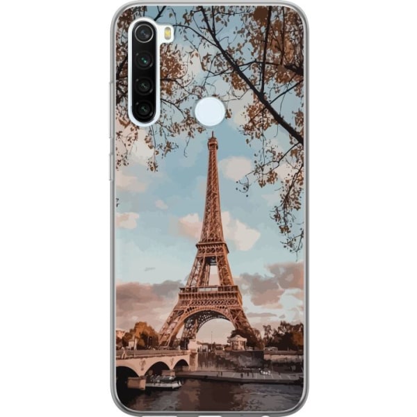 Xiaomi Redmi Note 8 Läpinäkyvä kuori Eiffelin torni