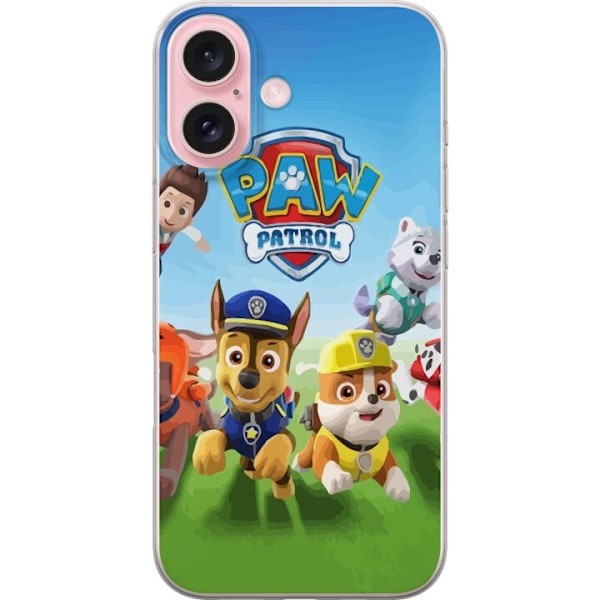 Apple iPhone 16 Gjennomsiktig deksel PAW Patrol