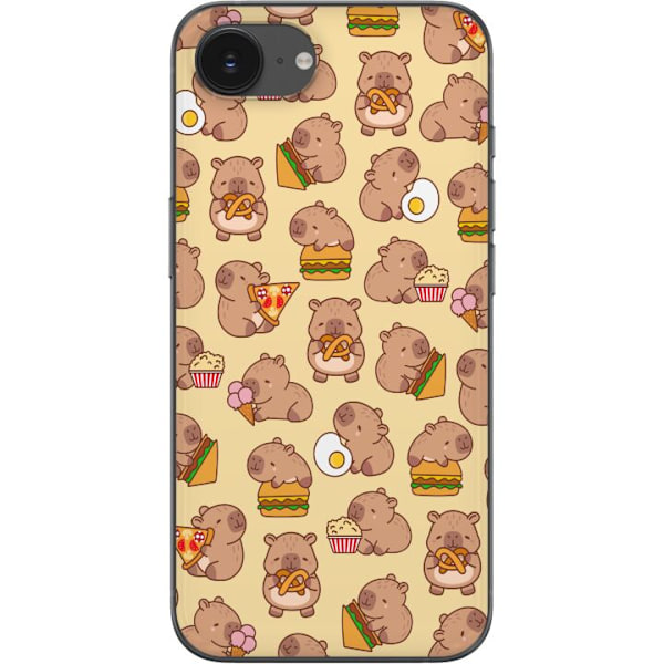 Apple iPhone 16e Läpinäkyvä kuori Kawaii capybara puhelinkotelo useilla söpöillä hahmoilla