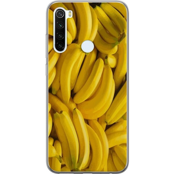 Xiaomi Redmi Note 8 Genomskinligt Skal Banana Pattern – lekf