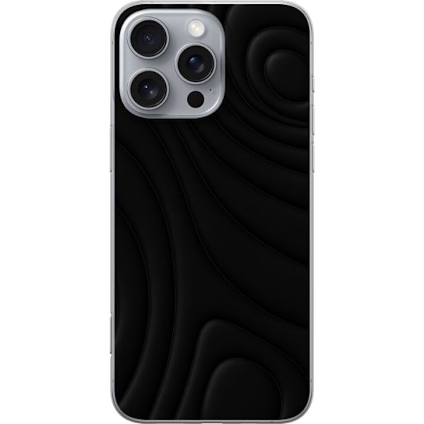 Apple iPhone 16 Pro Max Genomskinligt Skal Black Waves