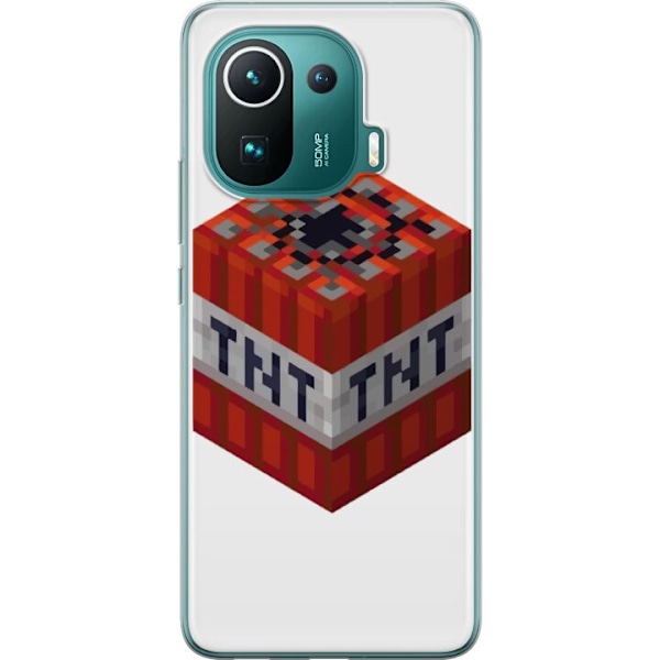 Xiaomi Mi 11 Pro Läpinäkyvä kuori Minecraft TNT