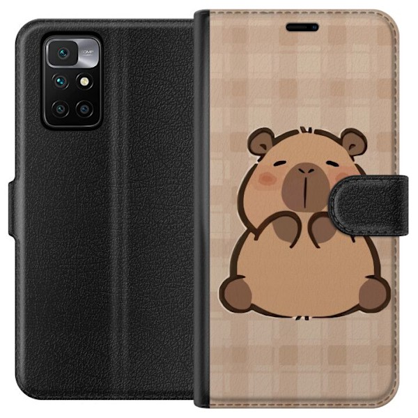 Xiaomi Redmi 10 Plånboksfodral Mobilskal kawaii capybara flera figurer japansk stil