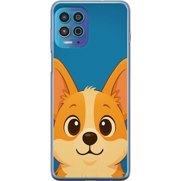 Motorola Moto G100 Läpinäkyvä kuori Hello Corgi