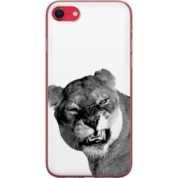 Apple iPhone SE (2022) Gennemsigtig cover Løve Kunstnerisk Dyremotiv Afrikansk Stil Jungle Følelse Grafisk Design Hjemmedekoration Dyr Tema
