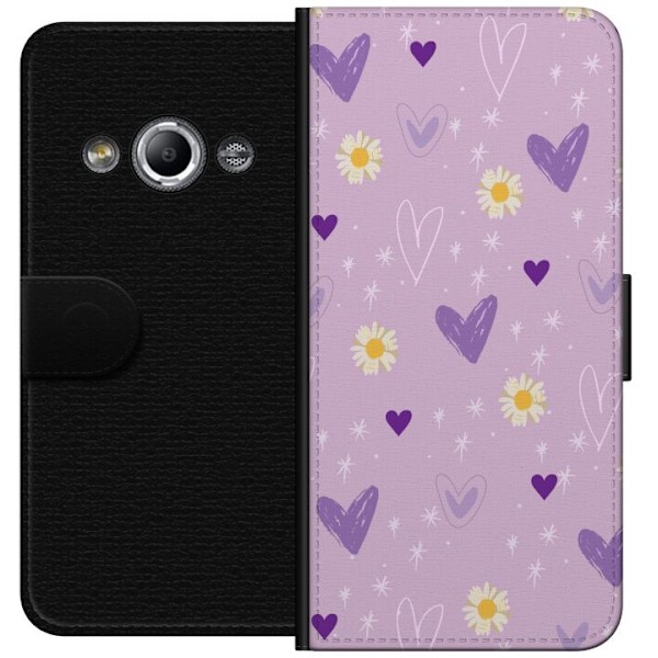 Samsung Galaxy Xcover 3 Tegnebogsetui Blomster