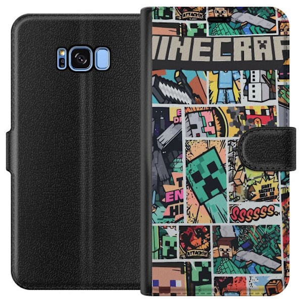 Samsung Galaxy S8 Tegnebogsetui Minecraft Kunst