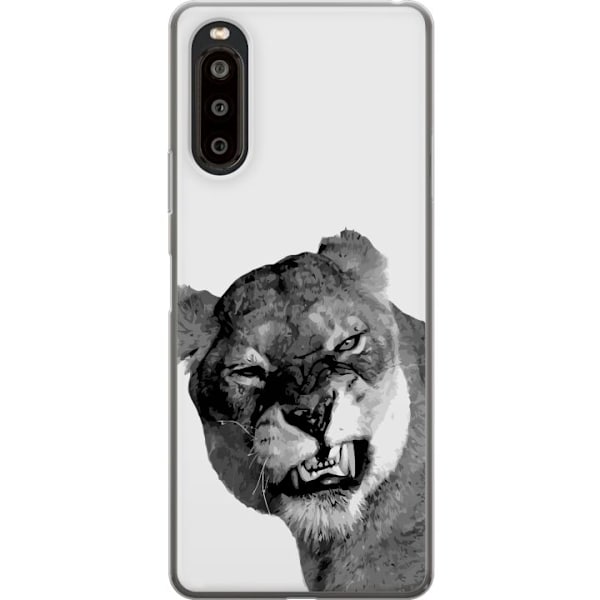 Sony Xperia 10 II Gennemsigtig cover Løve Kunstnerisk Dyremotiv Afrikansk Stil Jungle Følelse Grafisk Design Hjemmedekoration Dyr Tema