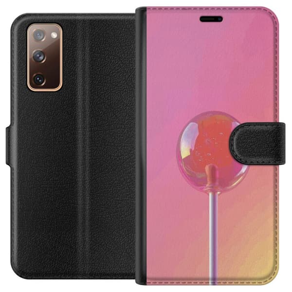 Kompatibel Tegnebogsetui til Samsung Galaxy S20 FE Blank lyserød pinde mod blød pastelbaggrund pink