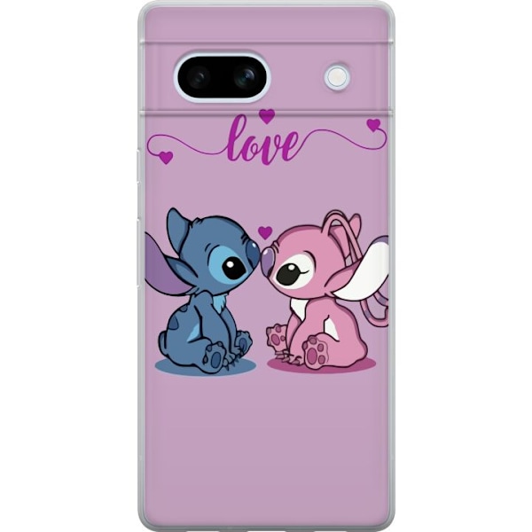 Google Pixel 7a Läpinäkyvä kuori Lilo & Stitch – Angel Edition