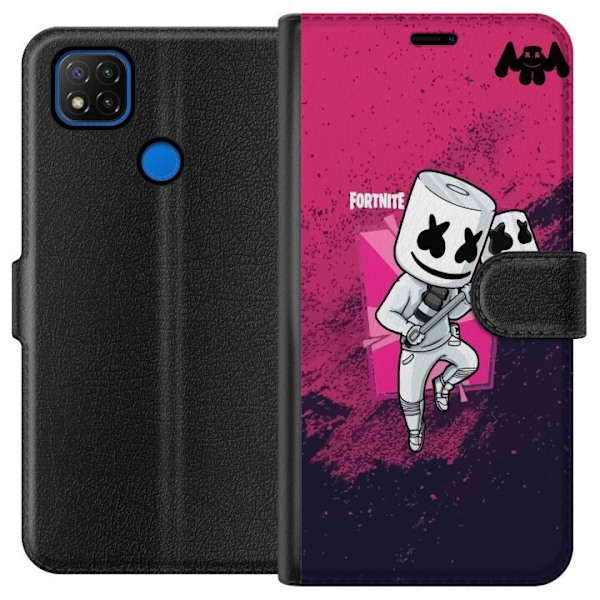 Xiaomi Redmi 9C Lompakkokotelo Marshmello Fortnite Skin Emote