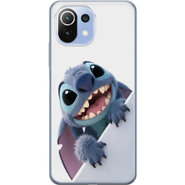 Xiaomi Mi 11 Lite Genomskinligt Skal Happy Stitch – glad figur med charmig uttryck