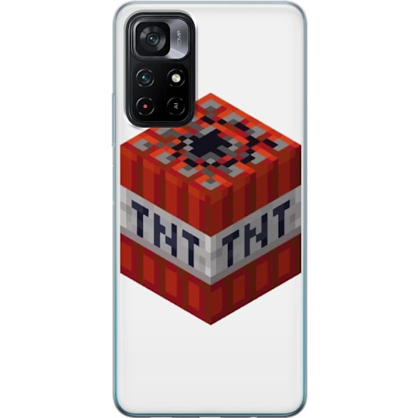 Xiaomi Poco M4 Pro 5G Läpinäkyvä kuori Minecraft TNT