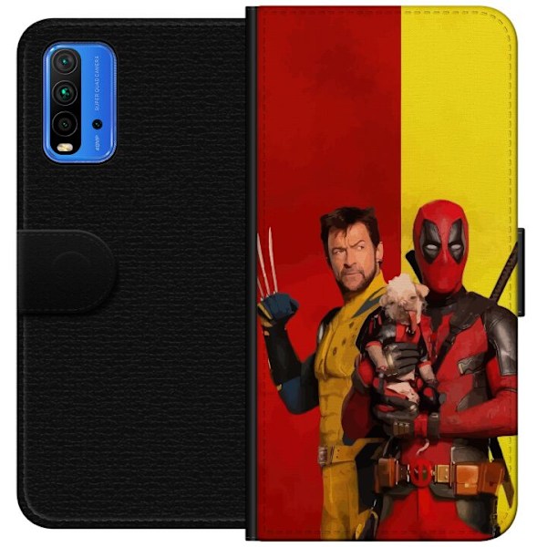 Xiaomi Redmi Note 9 4G Lompakkokotelo Deadpool & Wolverine