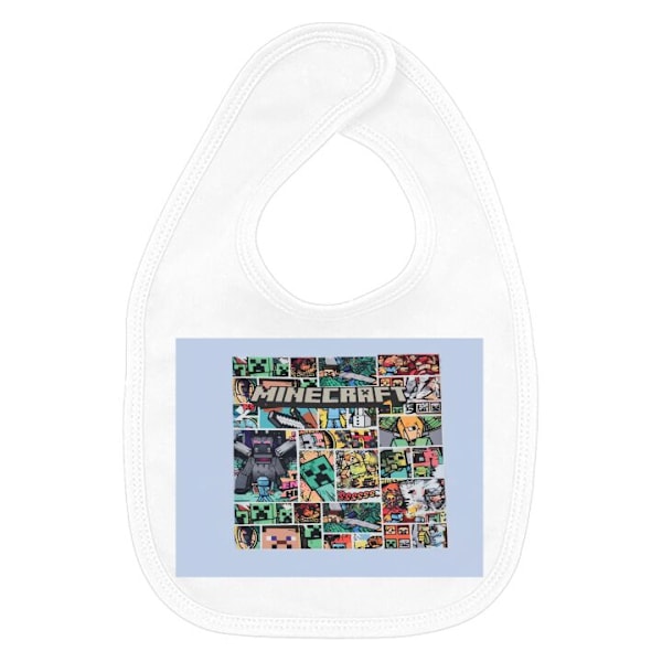 Bebis Haklapp Minecraft Art Vit one size