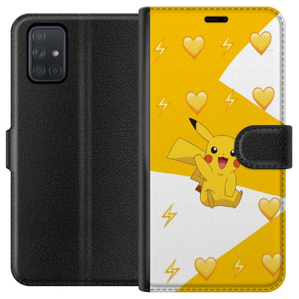 Samsung Galaxy A71 Tegnebogsetui Pikachu Pokémon Gaming Figur Spilmotiv Populær Ikon Tegneserie Serie Pokémon GO Børn Klassiker