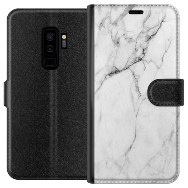 Kompatibel Tegnebogsetui til Samsung Galaxy S9+ Marmor