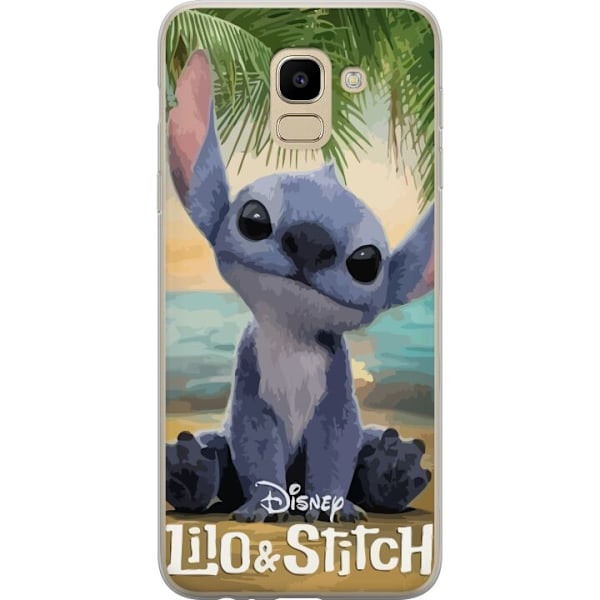 Samsung Galaxy J6 Genomskinligt Skal Stitch Kärleksfull – Med Hjärtan & Kawaii-känsla