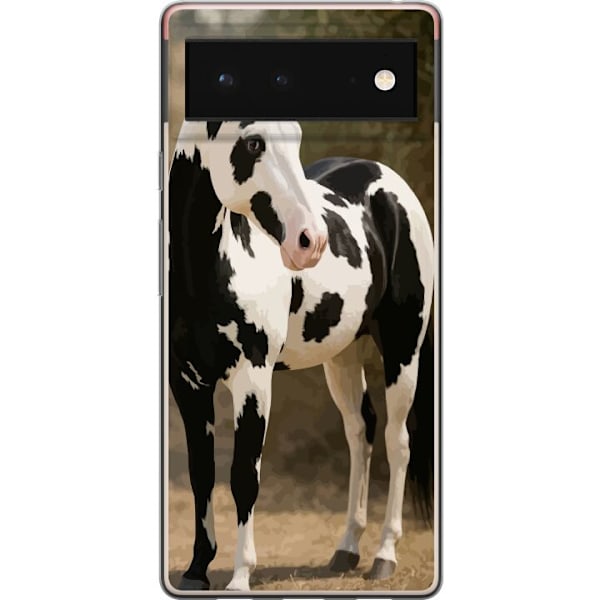 Google Pixel 6 Läpinäkyvä kuori Kaunis Hevonen - elegantti hevonen kuva-aihe