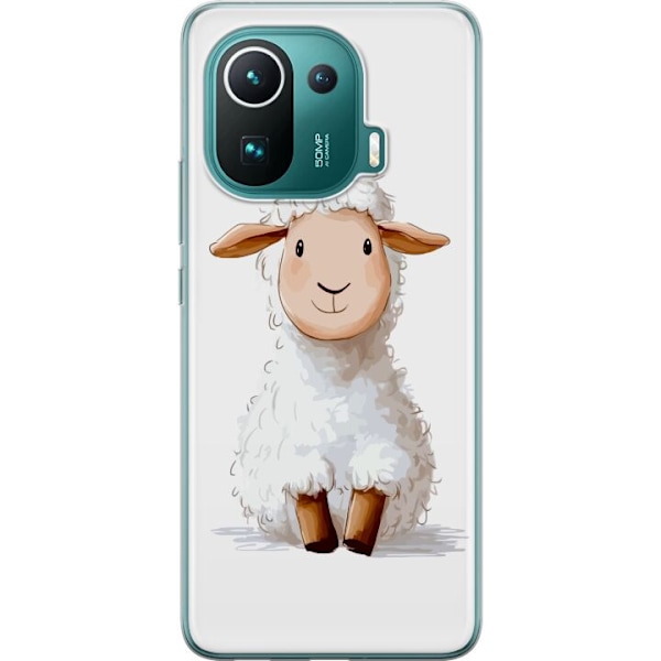 Xiaomi Mi 11 Pro Läpinäkyvä kuori Suloinen Lammas - lasten ja vauvan tuotteita sarjakuvatyyliin